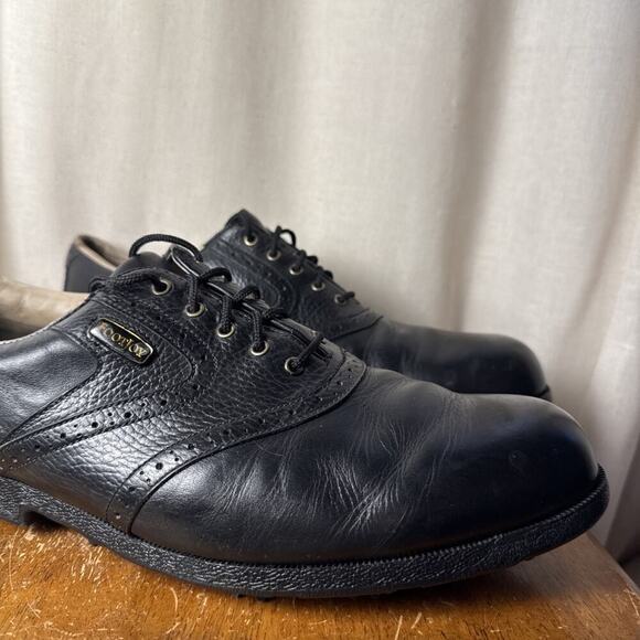 Men\'s‎ FootJoy TurfMasters Golf Shoes Vintage Black Leather 53791 Size 12 M main image 4